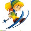 Kinder- Ski Der Karikatur - Tätigkeit - Stock Abbildung innen 3D Bilder Kinder