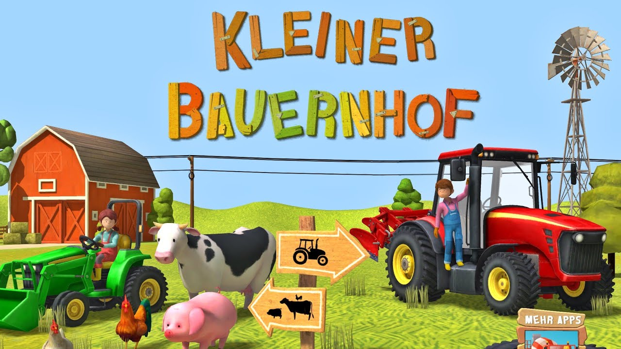 Kleiner Bauernhof Traktor, Mähdrescher &amp; Tiere - App Für ganzes Bilder Für Kinder