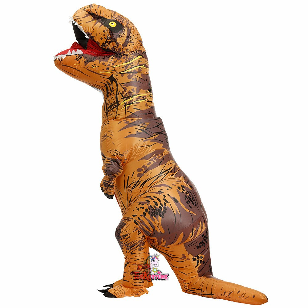 Kostüm Aufblasbarer T-Rex Für Erwachsene Und Kinder Braun innen T Rex Bild Kinder
