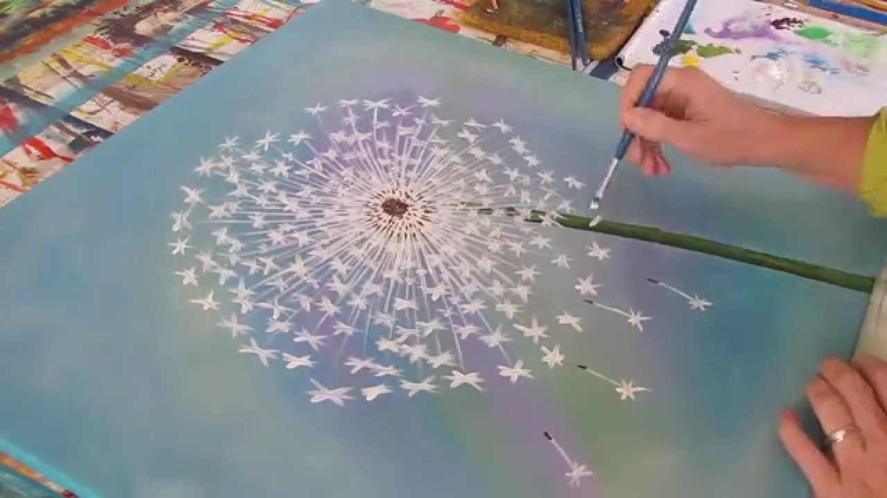 Kreativ-Statt Bild Acryl Malen Pusteblume - Painting bestimmt für Leicht Kinder Bilder Malen