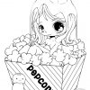 La Fille Au Popcorn - Retour En Enfance - Coloriages ganzes Dessin Coloriage Pour Fille