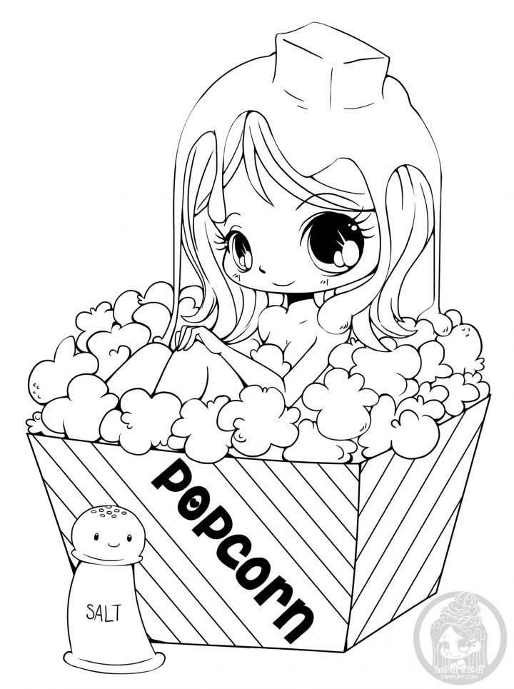 La Fille Au Popcorn - Retour En Enfance - Coloriages innen Dessin Pour Coloriage Fille