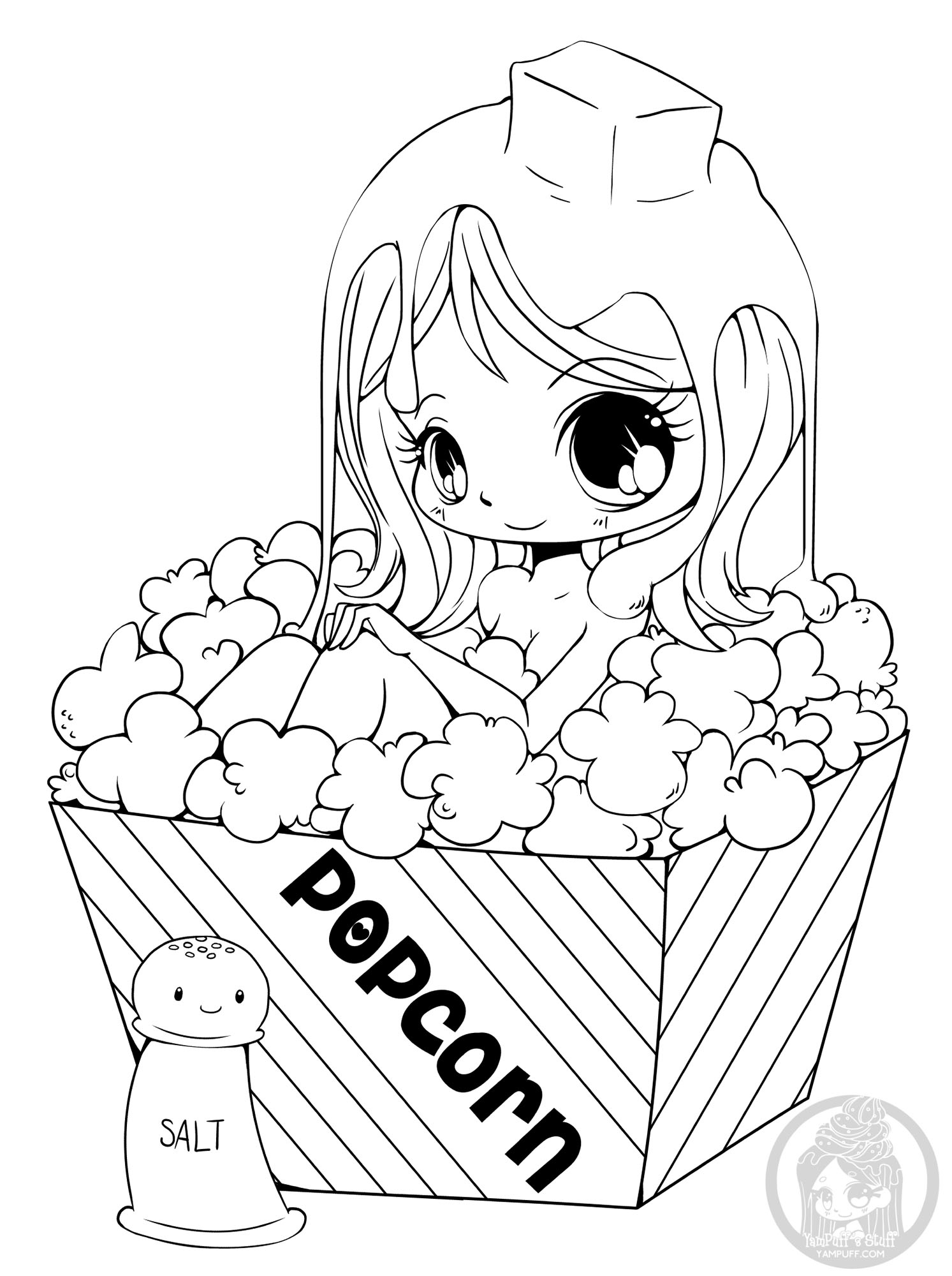 La Fille Au Popcorn - Retour En Enfance - Coloriages innen Dessin Pour Coloriage Fille