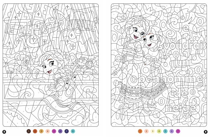 La Reine Des Neiges 2 - Coloriages Magiques - Messages ganzes Coloriage Dessin Mystere