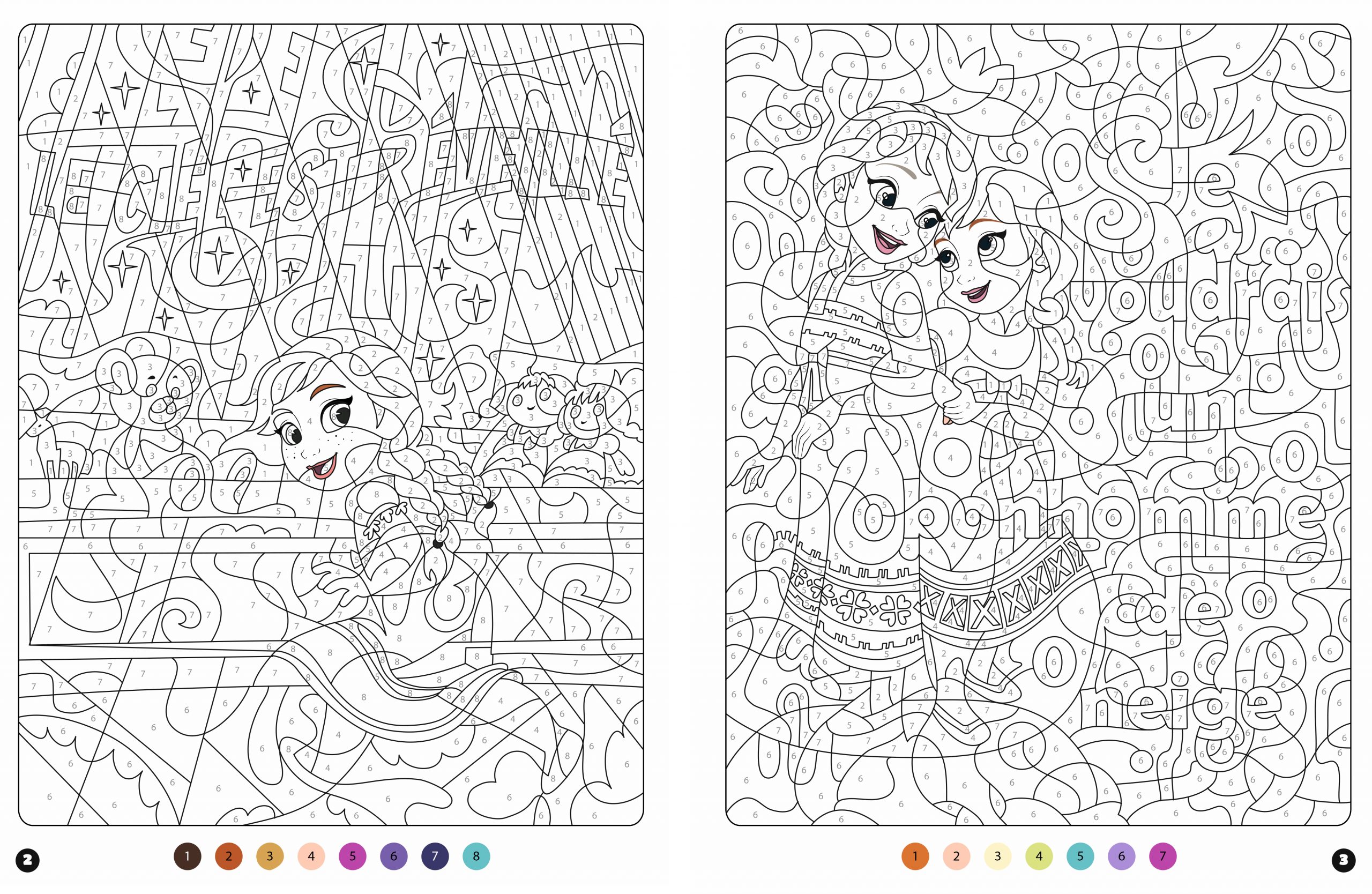 La Reine Des Neiges 2 - Coloriages Magiques - Messages ganzes Coloriage Dessin Mystere