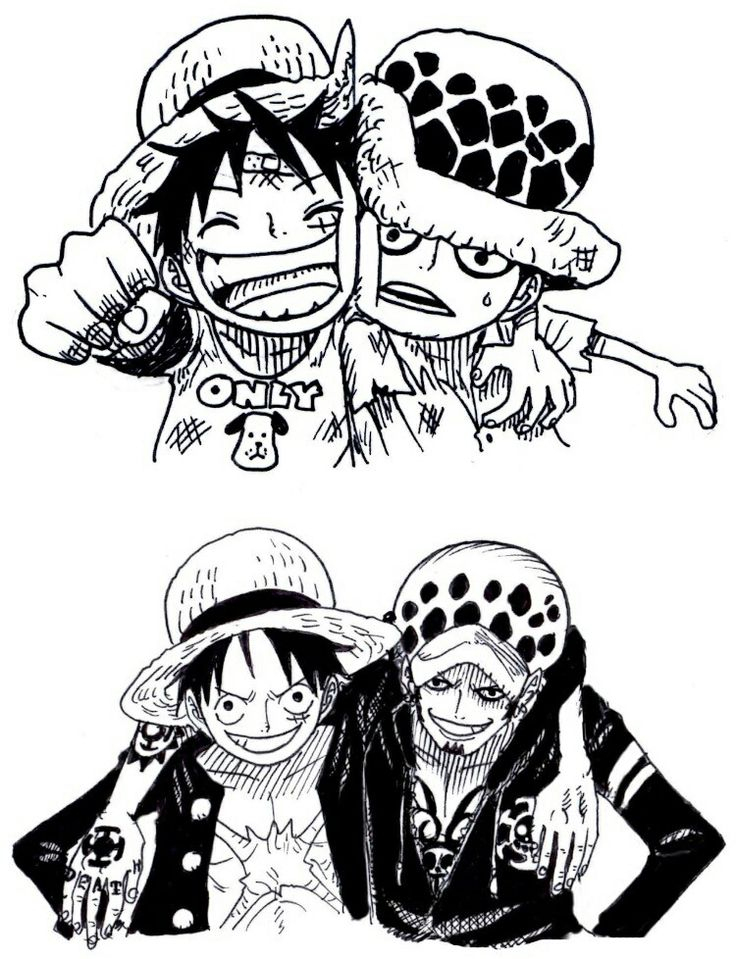 Law Et Luffy Amis Inséparables | Dessin One Piece, One über Coloriage Dessin One Piece Luffy