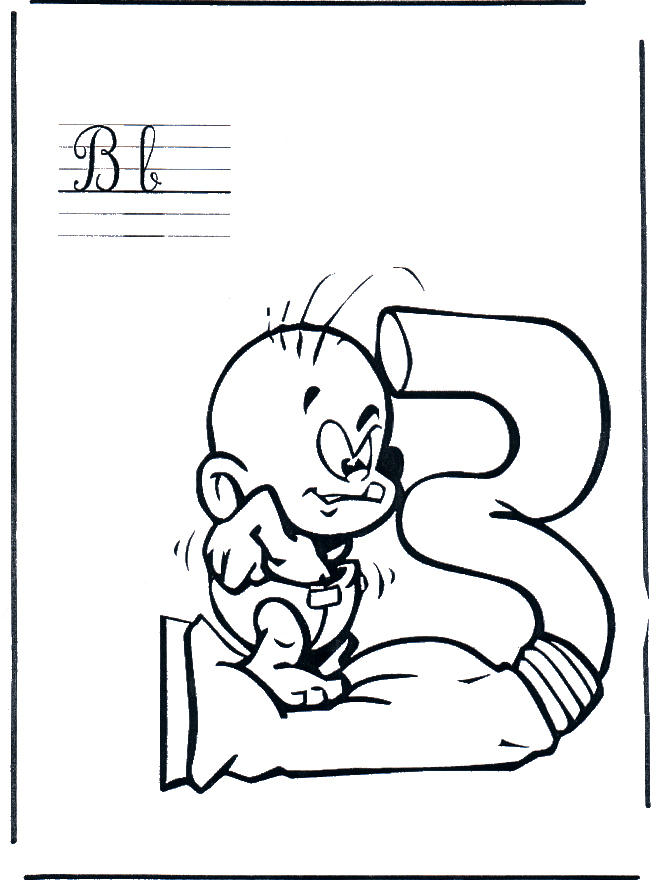 Lettre B - Coloriages Alphabet verwandt mit B Coloriage