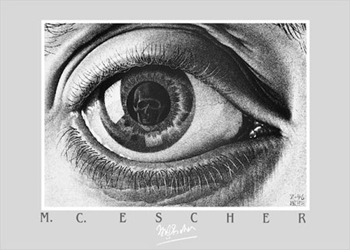 M.c. Escher - Auge - Kunstdruck - 70X50 bestimmt für M Bilder