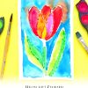 Malen Mit Kindern: Tulpe Aus Leim Und Wasserfarben - Doro für Kinder Bilder Malen Ideen