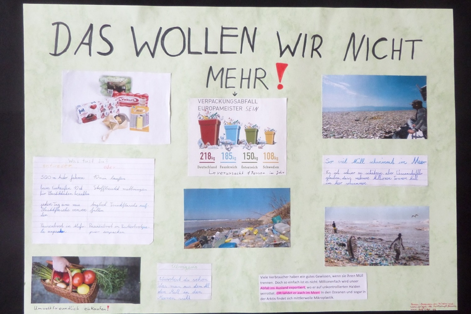 Mottowoche: Umweltschutz Statt Plastikschmutz - Schule ganzes Umweltschutz Bilder Kinder
