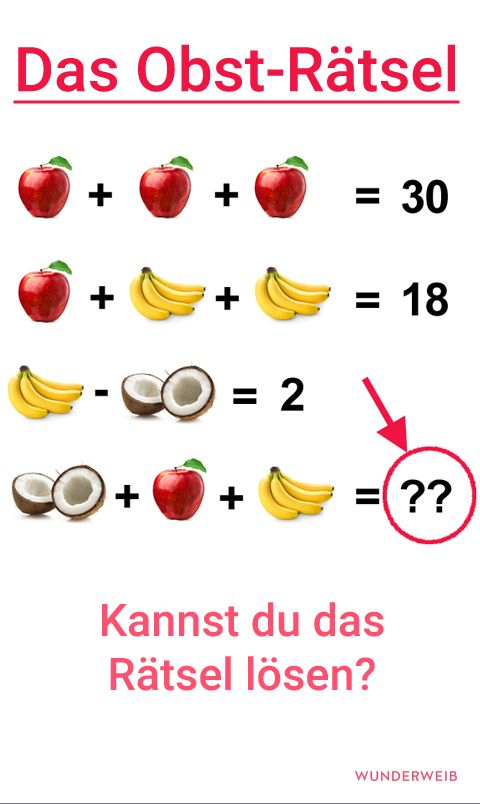 Obst-Rätsel: Kannst Du Das Rätsel Lösen? | Du Bist innen Bilderrätsel Für Kinder 8 Jahre