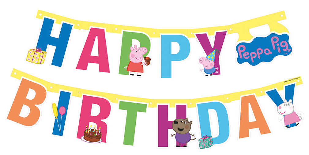 Peppa Wutz - Happy Birthday Girlande | Themen Für Mädchen über Happy Birthday Bilder Kinder 6