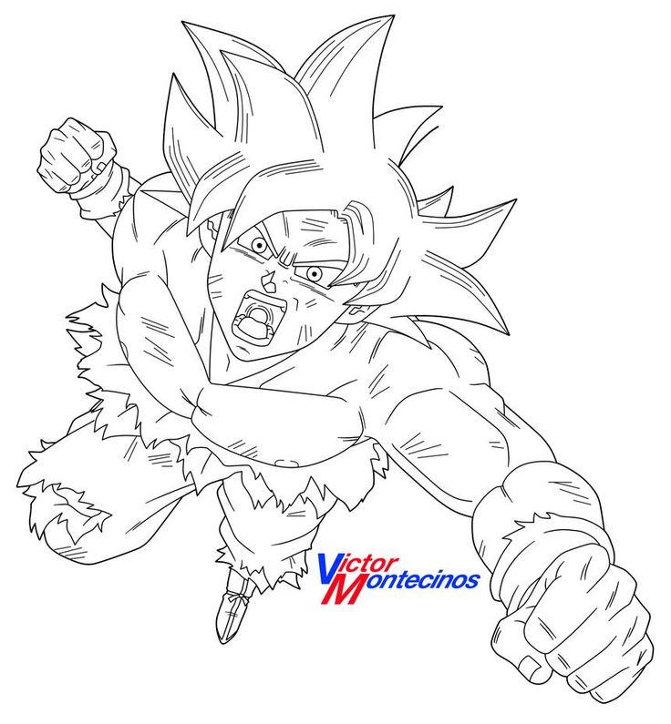 Pin On Coloring Pages bestimmt für Coloriage Dragon Dessin Goku Ultra Instinct