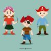 Piraten Kinder Vektor-Illustration | Kostenlose Vektor bestimmt für Piraten Bilder Kinder