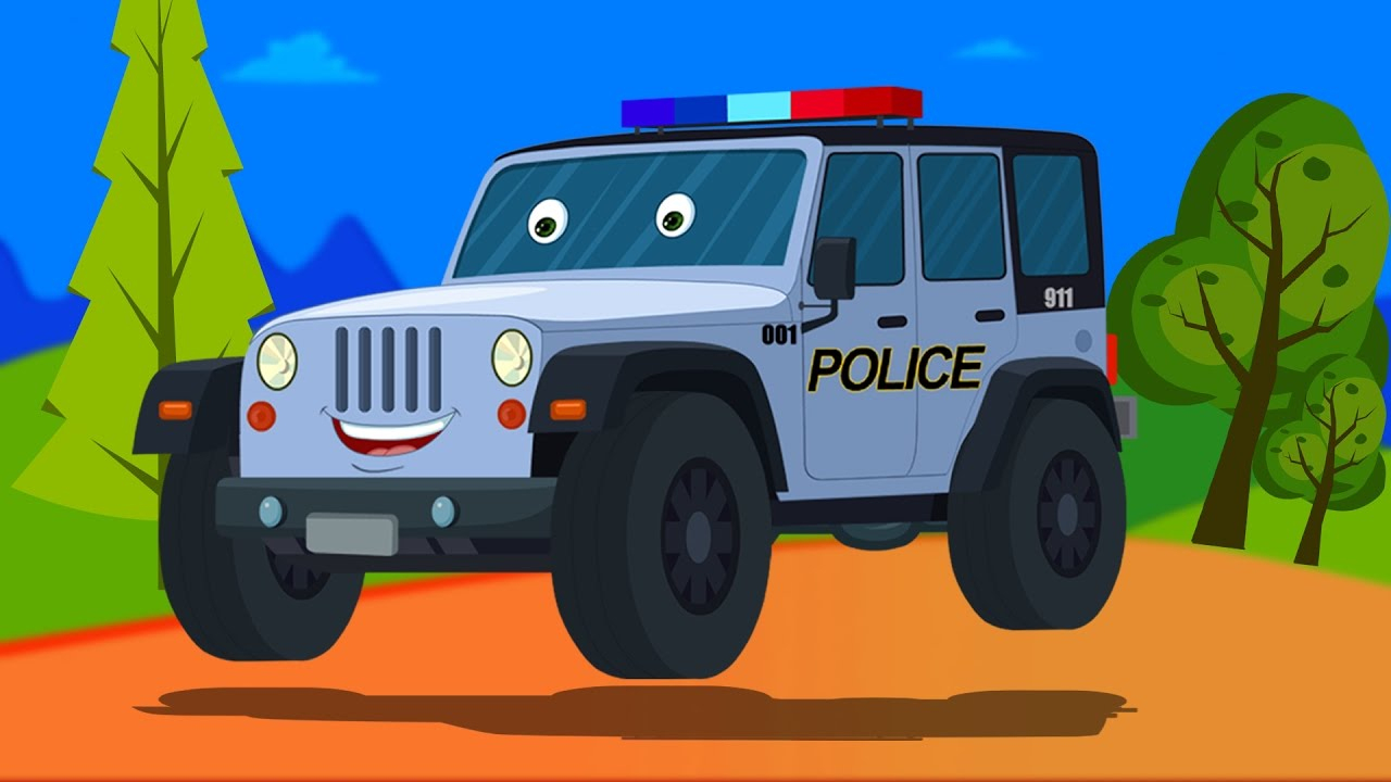 Polizei Jeep | Bildung Und Verwendungen | Kinder Video in Polizei Bilder Kinder