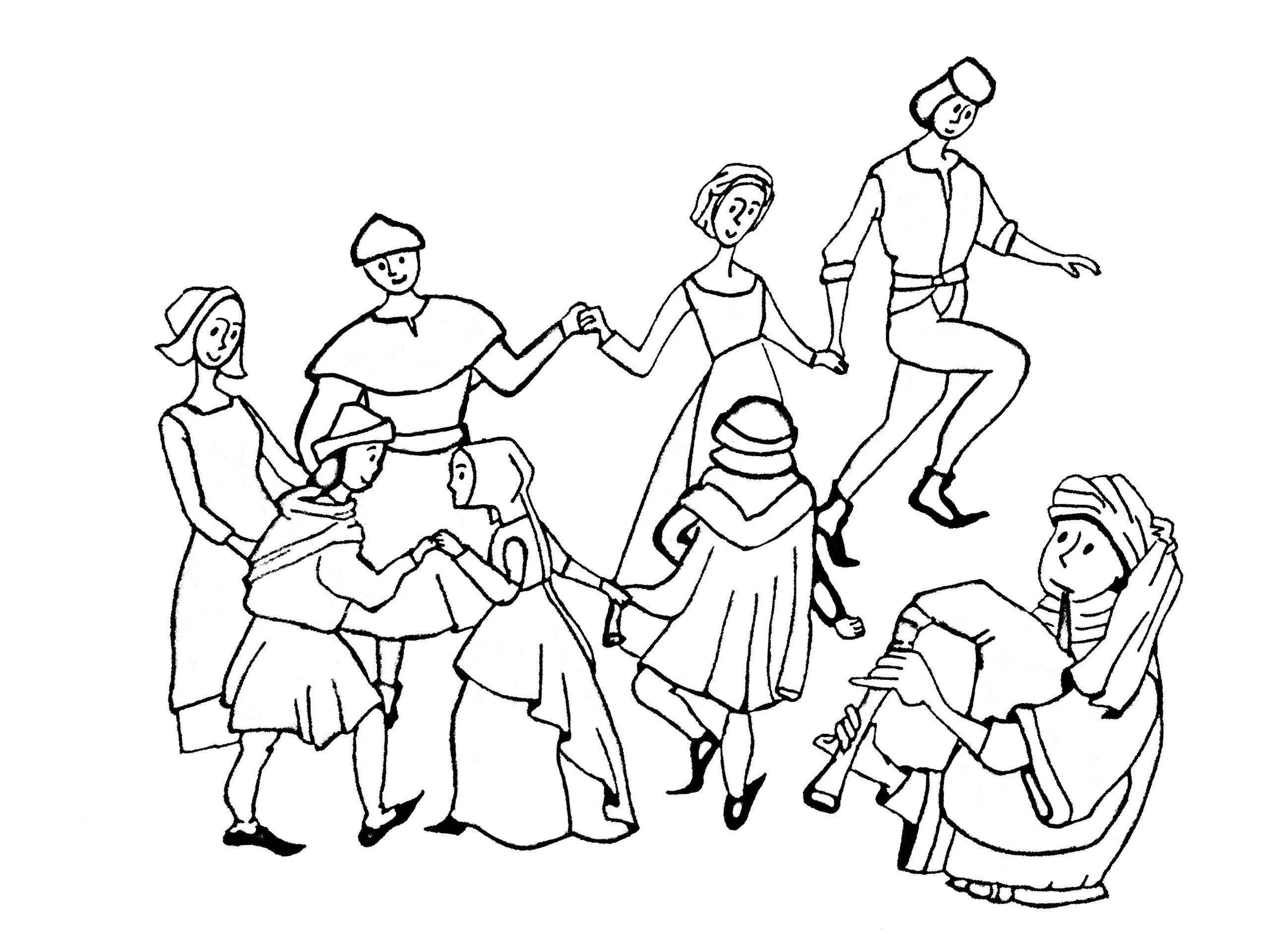 Pour Moyen Age Danse Gratuit A Imprimer - Coloriage Adulte mit Coloriage Moyen Age Maternelle