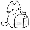 Printable Kawaii Chibi Kitten Coloring Pages Sheets bei Coloriage Dessin Kawaii Animaux