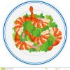 Salade De Crevette De Plat Rond Illustration De Vecteur verwandt mit Coloriage Dessin Salade
