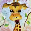 Siegfried2838: Giraffe Gisela | Tiergemälde, Tiere mit Kinder Bilder Gemalt