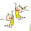 Springende Kinder Vektor Abbildung. Illustration Von in Kinder Bilder Clipart