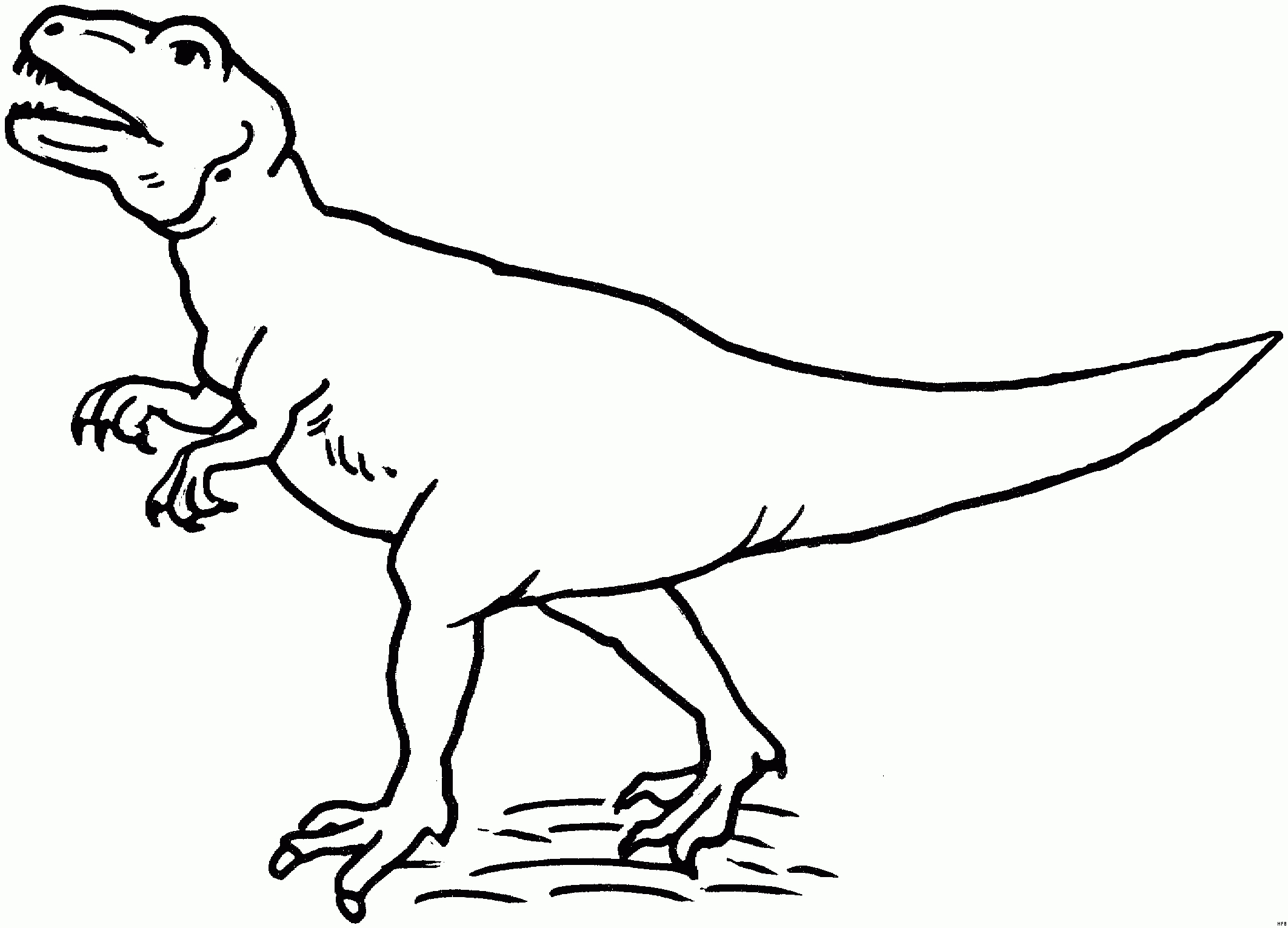 T Rex Ausmalbild - Ausmalbilder Für Kinder | Malvorlage ganzes Dinosaurier Bilder Kinder