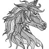 Unicorn Head - Unicorns Adult Coloring Pages in Coloriage Unicorn Dessin