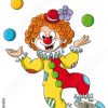 Vektor Illustration Eines Lustigen Clowns - Stock über Kinder Bilder Gezeichnet