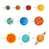 Wandsticker Planeten Sonnensystem Weltraum | Sonnensystem verwandt mit Weltraum Bilder Kinder