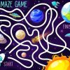 Weltraum Labyrinth Labyrinth Spiel Für Kinder, Puzzle Oder für Weltraum Bilder Kinder
