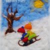 Winter - Wollbilder Handgefertigte Bilder Aus Märchenwolle bei Wollbilder Kinder