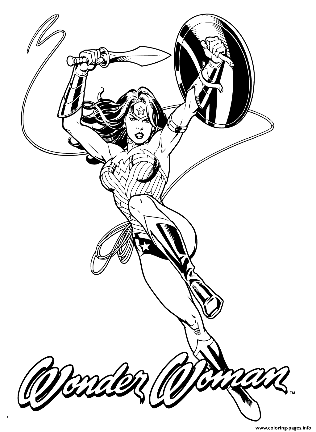 Wonder Woman For Adult Heroes Coloring Pages Printable bei Dessin Coloriage Wonder Woman