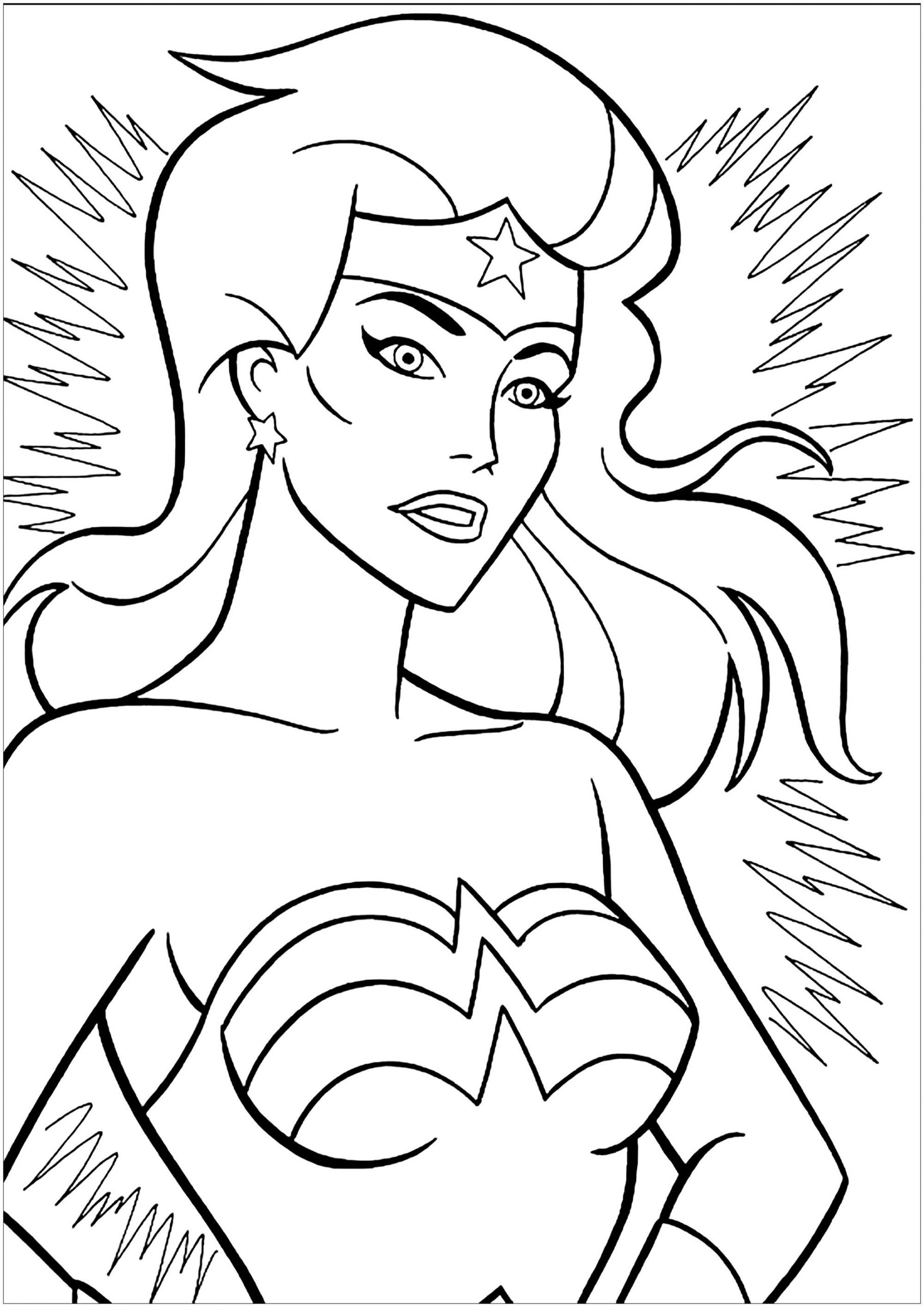 Wonder Woman - Wonder Woman Kids Coloring Pages mit Dessin Coloriage Wonder Woman