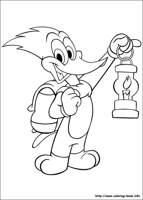 Woody Woodpecker Coloring Picture | Coloration, Coloriage mit Woody Coloriage A Imprimer