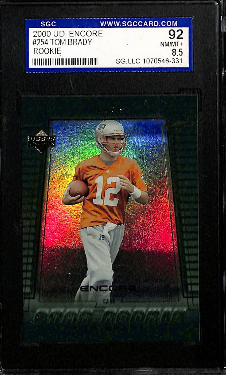 tom brady rookie card upper deck