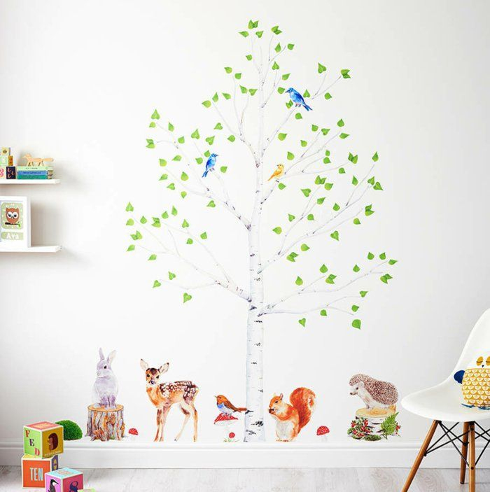 35 Wandtattoos Baum, Die Einen Hauch Natur Nach Hause Bringen | Nursery bei Kinderbilder Wand