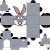3D Bugs Bunny Box | Papierpuppen, Basteln, Tiere ganzes 3D Bilder Basteln Kinder