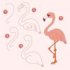 7 Flamingos Zeichnen Schritt-Für-Schritt - Auch Für Kinder Und in Kinder Bilder Einfach Malen