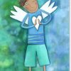Acrylbild Schutzengel Für Jungen - Wandbilder Fürs Kinderzimmer bei Kinder Engel Bilder