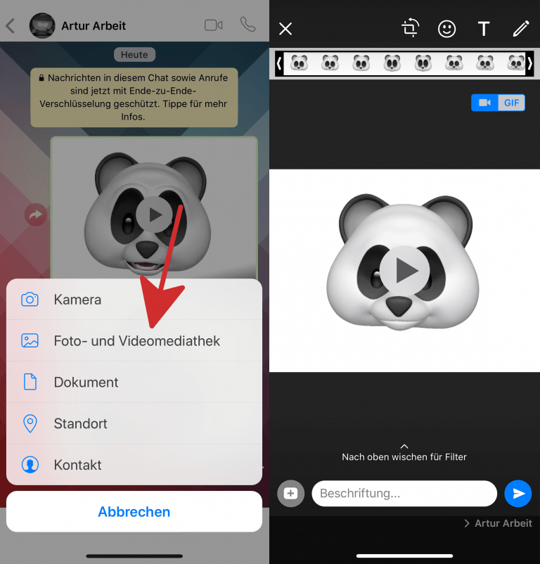 Animojis Und Memojis In Whatsapp Verschicken Am Iphone für Kinderbilder Über Whatsapp Verschicken