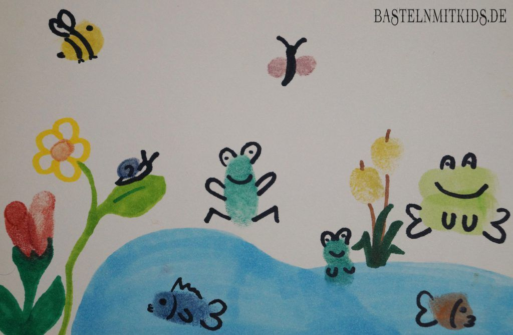 Basteln Mit Kindern - Bastelnmitkids | Kindergarten-Kunst, Basteln Mit bestimmt für Fingerabdrücke Kinder Bilder