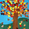 Basteln Mit Kindern; Hebstlicher Blätterbaum - Cakes, Cookies And More mit 3D Bilder Basteln Kinder