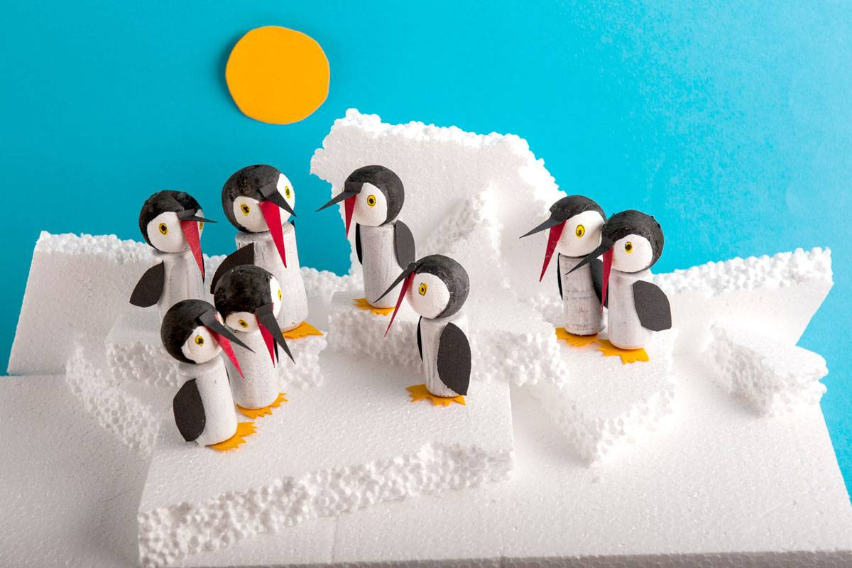Basteln Mit Kindern - Kostenlose Bastelvorlage Tiere: Putzige Pinguine über 3D Kinder Bilder