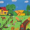 Bauernhof Kinderbilder Acryl Bild Wandbild | Etsy bei Kinderbilder Haus