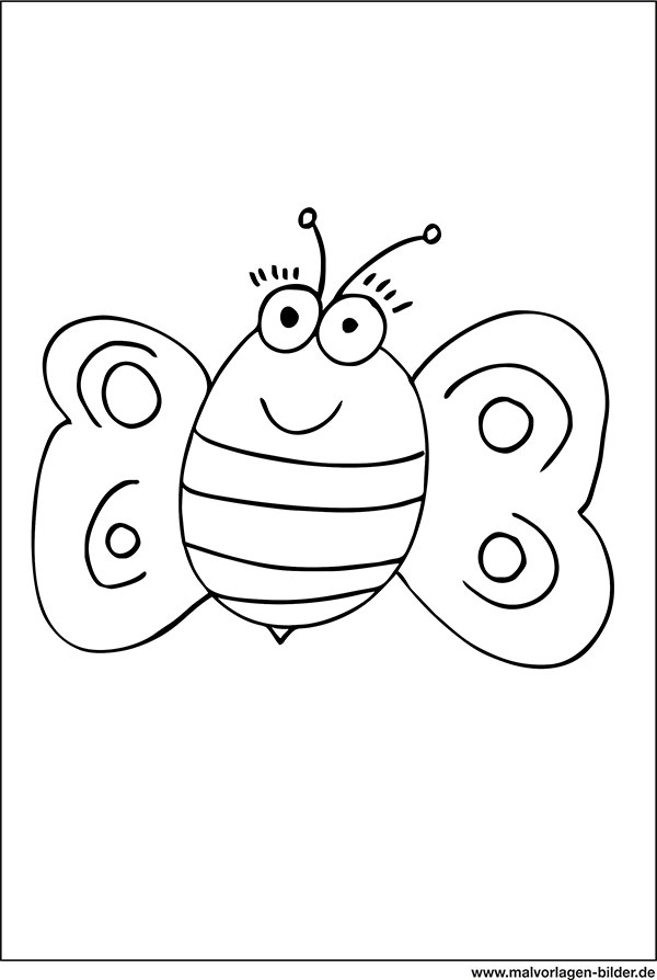 Biene - Ausmalbild Für Kinder Ab 3 Jahren bestimmt für Bilder Zum Nachmalen Für Kinder,