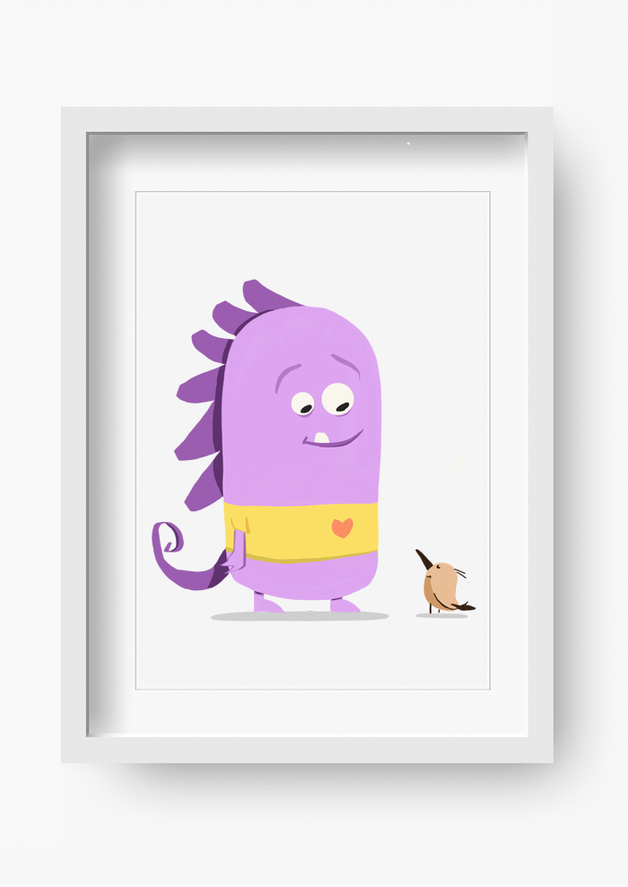 Bilder Kinderzimmer Poster Kinderbild Monster Dolfo | Etsy | Owl Canvas innen Kinderbild Einfach