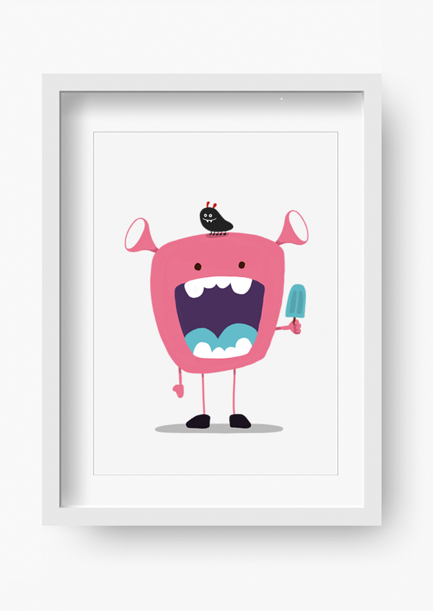 Bilder Kinderzimmer Poster Kinderbild Monster Ronny | Etsy für Kinderbild Einfach