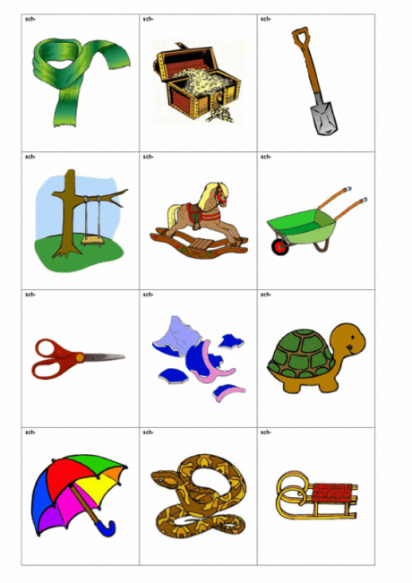 Bildkarten [Sch] | Bildkarten, Kinderübung, Lernkarten über Kinder Bilder Laut Vorlesen