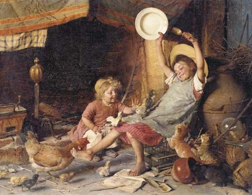 Christine Heber님의 Gaetano Chierici 1838 - 1920 이미지 | 예술 mit Kinder Bilder 1920