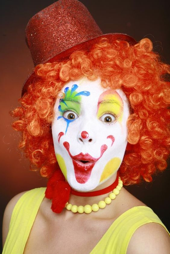 Clown: | Fasching Schminken, Clown Gesichter, Clown Schminken Frau mit Clown Kinder Bilder