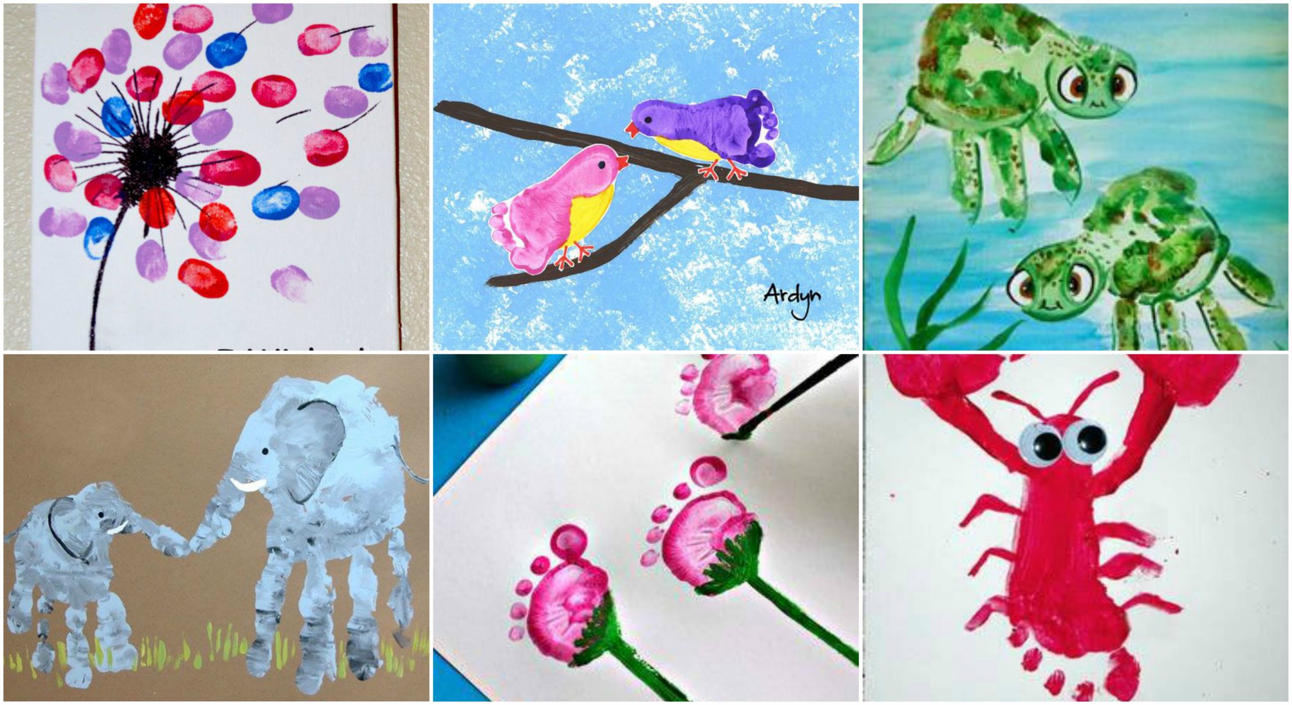 Die Ersten Kunstexperimente - Malen Mit Hand- Und Fußabdrücken verwandt mit Kinder Bilder Einfach Malen